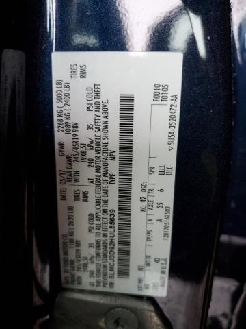 5LMCJ3D92HUL55639 - 2017 LINCOLN MKC RESERVE ლურჯი ფოტო 13