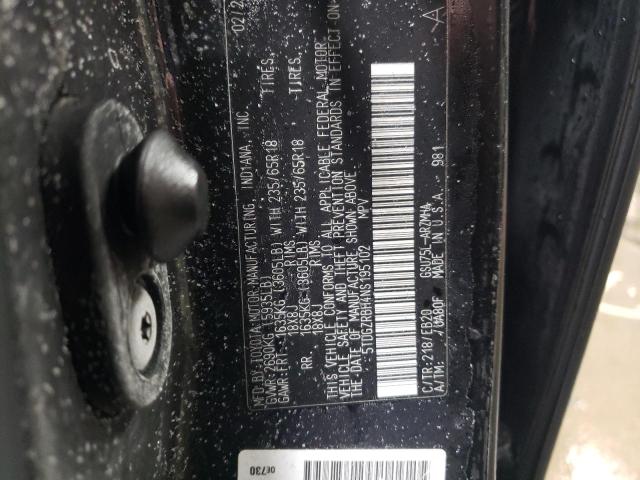 5TDGZRBH4NS195102 - 2022 TOYOTA HIGHLANDER XLE BLACK photo 13