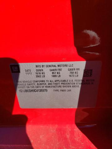 1G1JB6SH9C4126979 - 2012 CHEVROLET SONIC LS RED photo 13