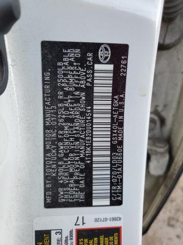 4T1BK1EB2DU014544 - 2013 TOYOTA AVALON BASE 白色 照片 13