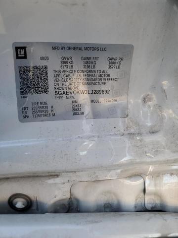 5GAEVCKW3LJ289692 - 2020 BUICK ENCLAVE AVENIR თეთრი ფოტო 13