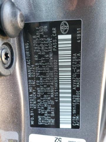 4T1G11AK6RU238602 - 2024 TOYOTA CAMRY SE NIGHT SHADE GRAY photo 12