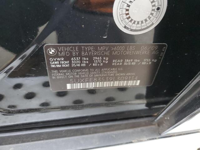 5UXFE83539L309134 - 2009 BMW X5 XDRIVE48I BLACK photo 13
