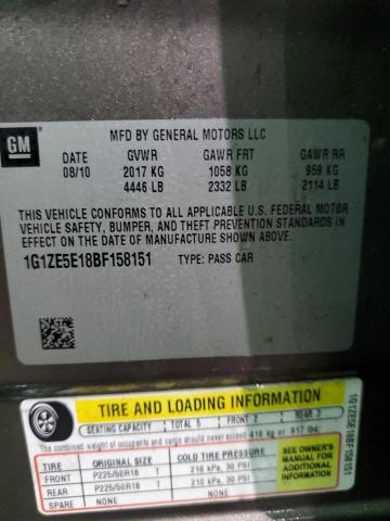 1G1ZE5E18BF158151 - 2011 CHEVROLET MALIBU LTZ BROWN photo 12