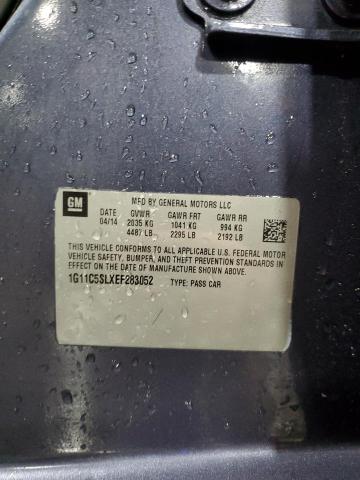 1G11C5SLXEF283052 - 2014 CHEVROLET MALIBU 1LT BLUE photo 12