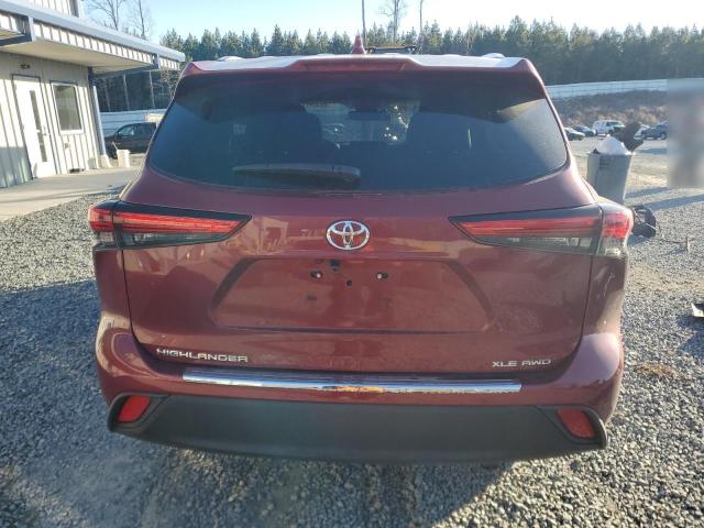 5TDHZRBH9LS506525 - 2020 TOYOTA HIGHLANDER XLE RED photo 6