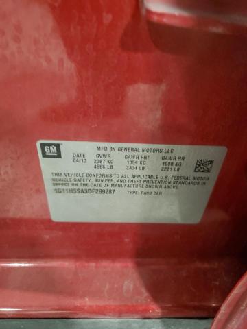 1G11H5SA3DF289287 - 2013 CHEVROLET MALIBU LTZ 红色 照片 12
