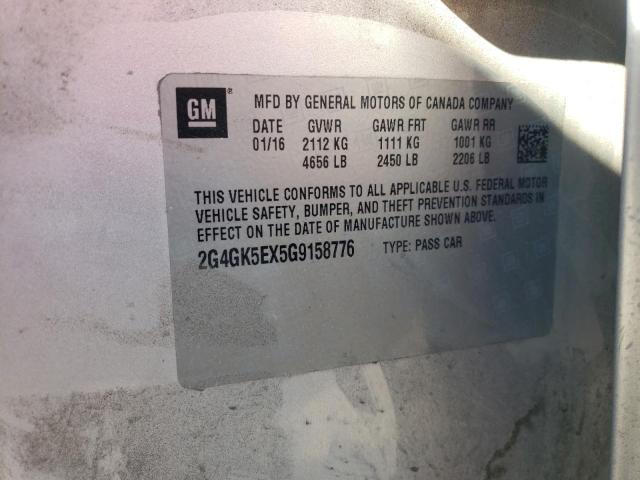 2G4GK5EX5G9158776 - 2016 BUICK REGAL 银色 照片 13