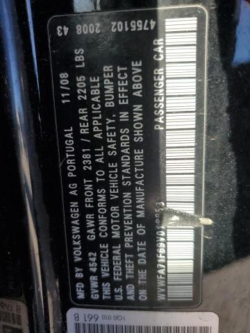 WVWFA71F69V018358 - 2009 VOLKSWAGEN EOS LUX 黑色 照片 12