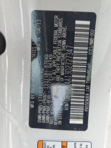 JF1ZNAA13D2727347 - 2013 TOYOTA SCION FR-S WHITE photo 12