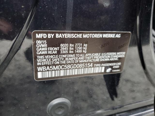 WBA5M0C58GD085154 - 2016 BMW 550 XIGT BLACK photo 12