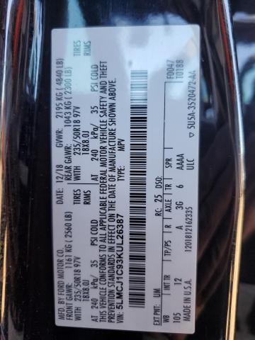 5LMCJ1C93KUL26387 - 2019 LINCOLN MKC BLACK photo 13