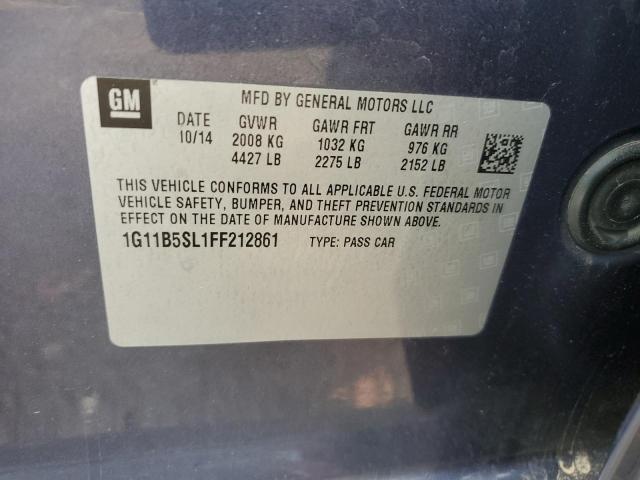 1G11B5SL1FF212861 - 2015 CHEVROLET MALIBU LS BLUE photo 12