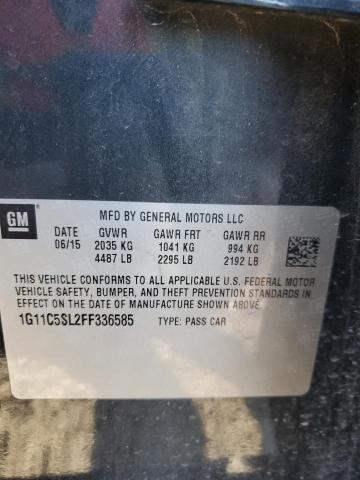 1G11C5SL2FF336585 - 2015 CHEVROLET MALIBU 1LT Қара фото 12