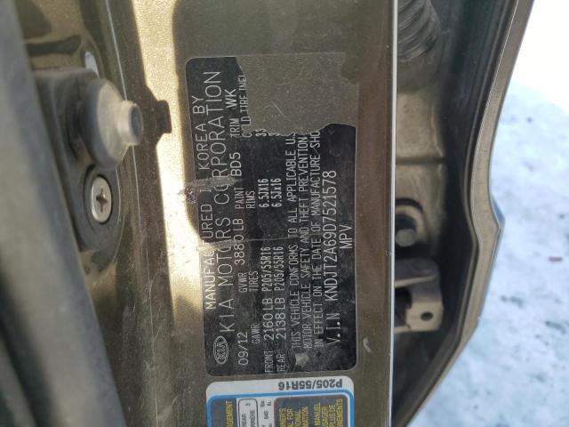 KNDJT2A69D7521578 - 2013 KIA SOUL + BROWN photo 12