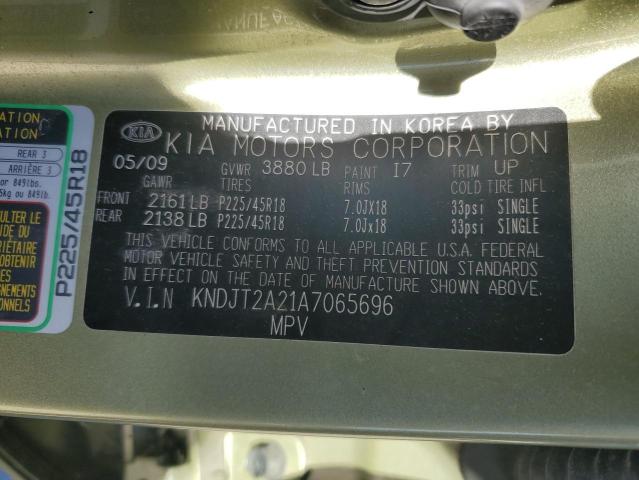 KNDJT2A21A7065696 - 2010 KIA SOUL + GREEN photo 12