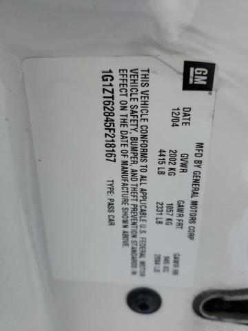 1G1ZT62845F218167 - 2005 CHEVROLET MALIBU MAXX LS 白色 照片 12