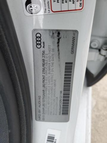 WAUGGAFC0DN121196 - 2013 AUDI A6 PREMIUM PLUS 白色 照片 12