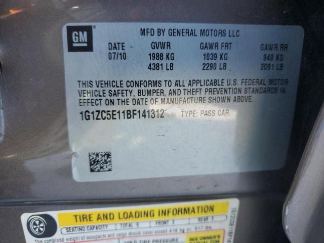 1G1ZC5E11BF141312 - 2011 CHEVROLET MALIBU 1LT TAN photo 12