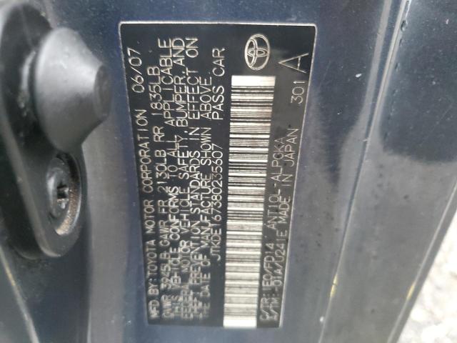 JTKDE167380235607 - 2008 TOYOTA SCION TC ნაცრისფერი ფოტო 12