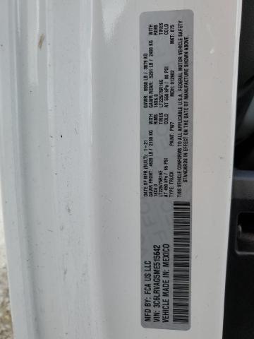 3C6LRVAG5ME515642 - 2021 RAM PROMASTER 1500 STANDARD WHITE photo 13