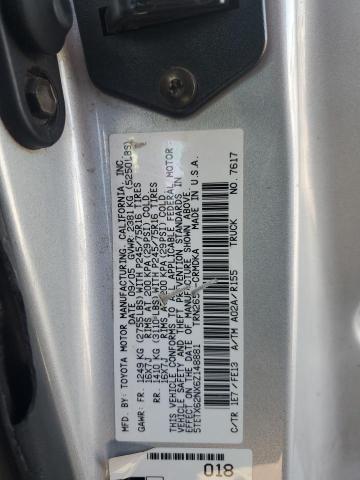 5TETX62NX6Z148881 - 2006 TOYOTA TACOMA PRERUNNER ACCESS CAB SILVER photo 12