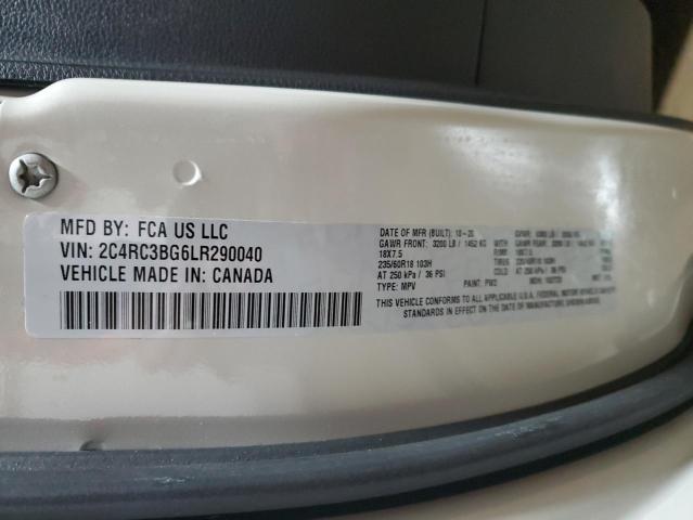 2C4RC3BG6LR290040 - 2020 CHRYSLER PACIFICA TOURING L WHITE photo 14