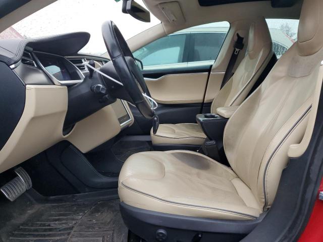 5YJSA1H14EFP35355 - 2014 TESLA MODEL S RED photo 7