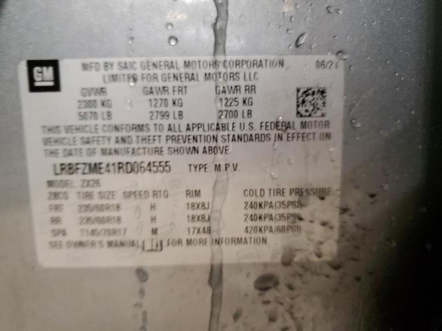 LRBFZME41RD064555 - 2024 BUICK ENVISION PREFERRED ნაცრისფერი ფოტო 13