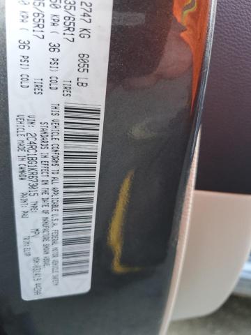 2C4RC1BG1KR673015 - 2019 CHRYSLER PACIFICA TOURING L GRAY photo 12