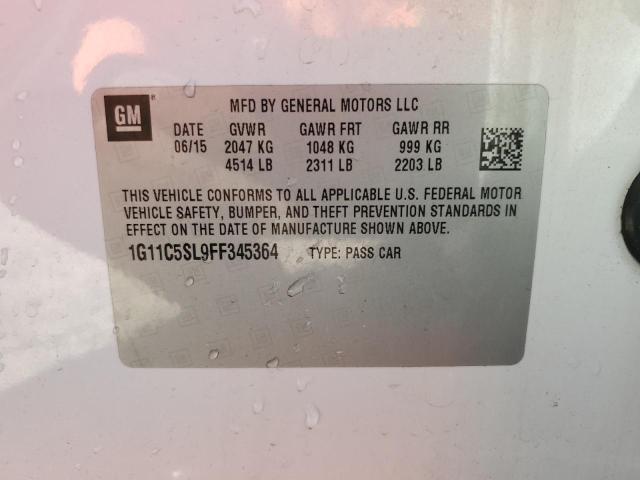 1G11C5SL9FF345364 - 2015 CHEVROLET MALIBU 1LT WHITE photo 12