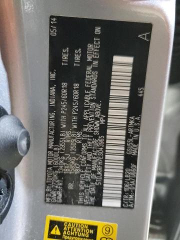 5TDJKRFH7ES043965 - 2014 TOYOTA HIGHLANDER XLE SILVER photo 13
