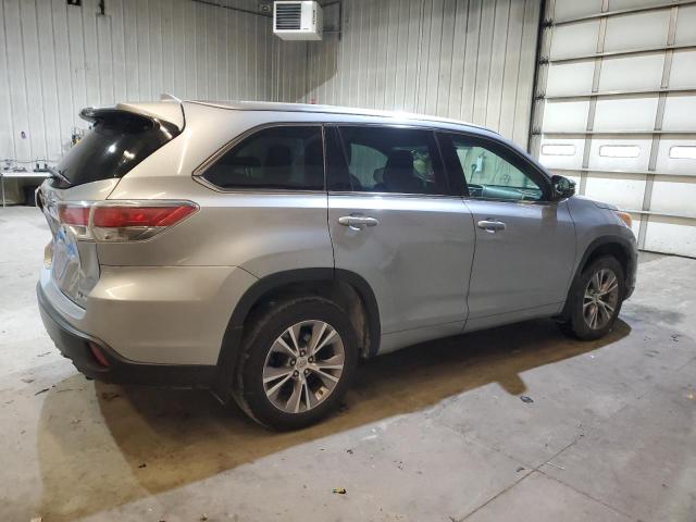 5TDJKRFH7ES043965 - 2014 TOYOTA HIGHLANDER XLE SILVER photo 3