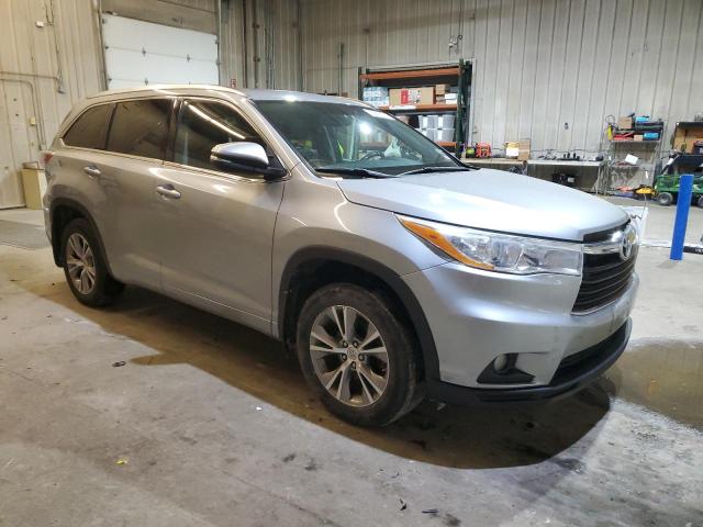 5TDJKRFH7ES043965 - 2014 TOYOTA HIGHLANDER XLE SILVER photo 4