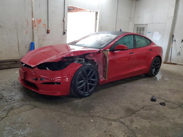 5YJSA1E63MF441220 - 2021 TESLA MODEL S RED photo 1