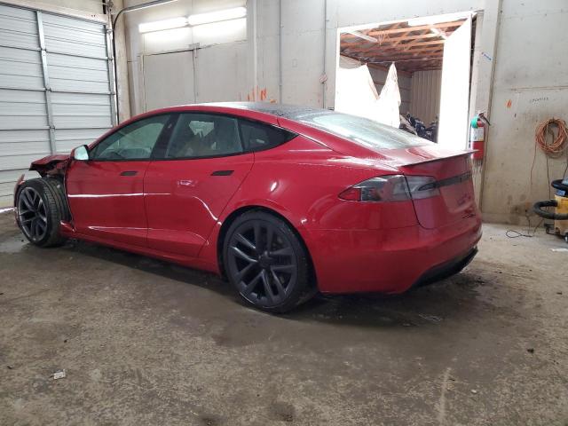 5YJSA1E63MF441220 - 2021 TESLA MODEL S RED photo 2