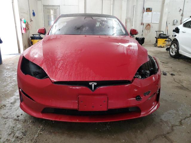 5YJSA1E63MF441220 - 2021 TESLA MODEL S RED photo 5