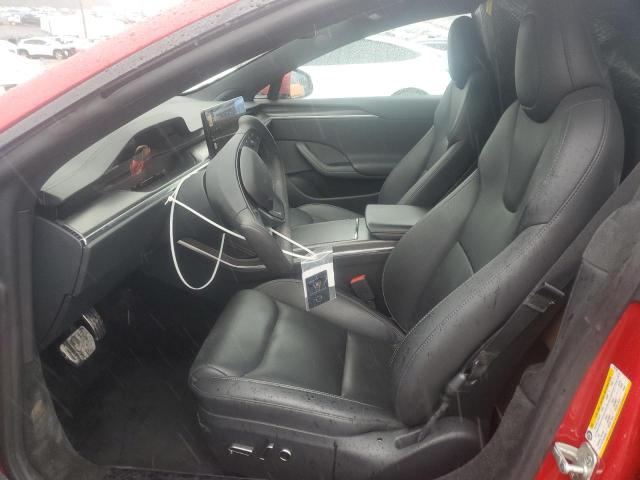 5YJSA1E63MF441220 - 2021 TESLA MODEL S RED photo 7