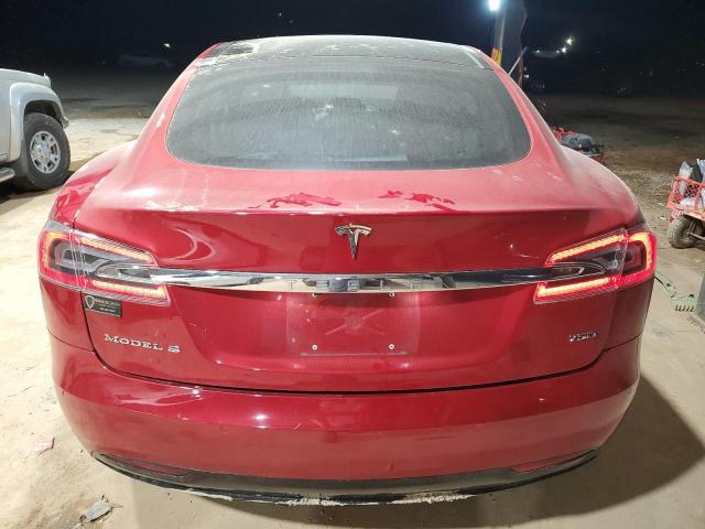 5YJSA1E29GF164073 - 2016 TESLA MODEL S RED photo 6