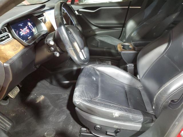 5YJSA1E29GF164073 - 2016 TESLA MODEL S RED photo 7