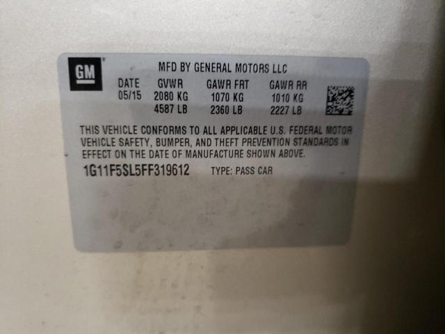 1G11F5SL5FF319612 - 2015 CHEVROLET MALIBU LTZ თაფლისფერი ფოტო 13