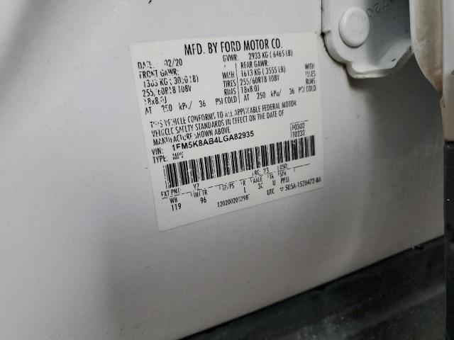 1FM5K8AB4LGA82935 - 2020 FORD EXPLORER POLICE INTERCEPTOR 白色 照片 13