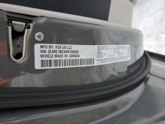 2C4RC1BGXNR155926 - 2022 CHRYSLER PACIFICA TOURING L 灰色 照片 13