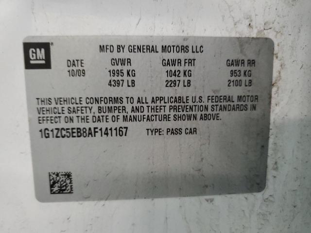 1G1ZC5EB8AF141167 - 2010 CHEVROLET MALIBU 1LT WHITE photo 12