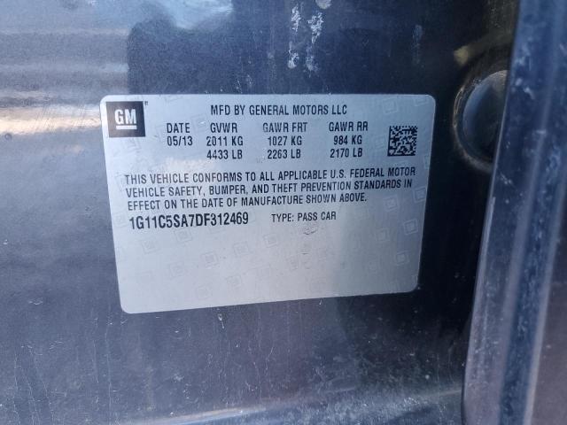 1G11C5SA7DF312469 - 2013 CHEVROLET MALIBU 1LT GRAY photo 13