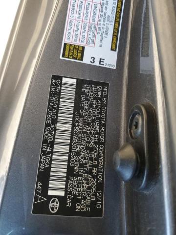 JTKJF5C76B3015203 - 2011 TOYOTA SCION TC ნაცრისფერი ფოტო 12