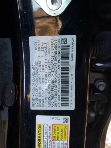 2HGFE2F53RH564679 - 2024 HONDA CIVIC SPORT 黑色 照片 12