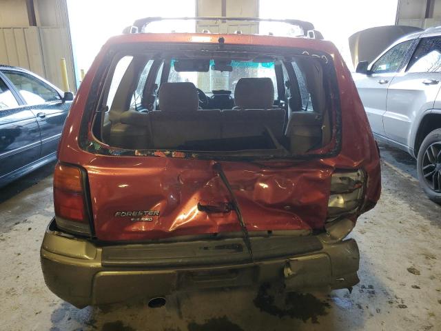 JF1SF6559WH769160 - 1998 SUBARU FORESTER S RED photo 6