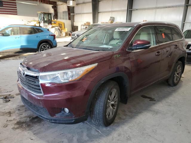 5TDJKRFH6FS194216 - 2015 TOYOTA HIGHLANDER XLE BURGUNDY photo 1
