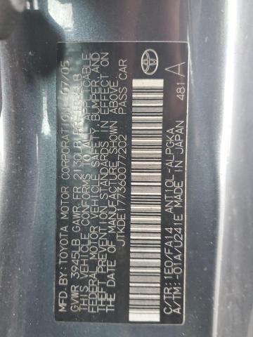 JTKDE177360077202 - 2006 TOYOTA SCION TC 石墨色 照片 12